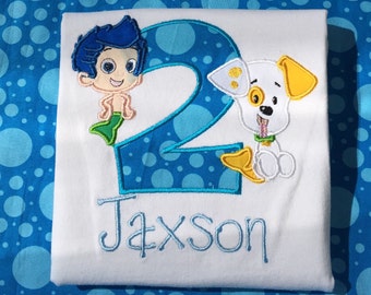 Personalized Boutique Bubble Guppies shirt with Number