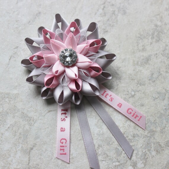 Mom to Be Corsage Mom to be Pin Its a Girl by PetalPerceptions