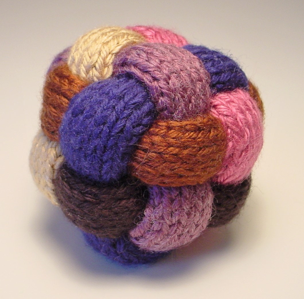 Hand Knit Braided Ball Toy Stress Ball Soft Baby Toy Rattle