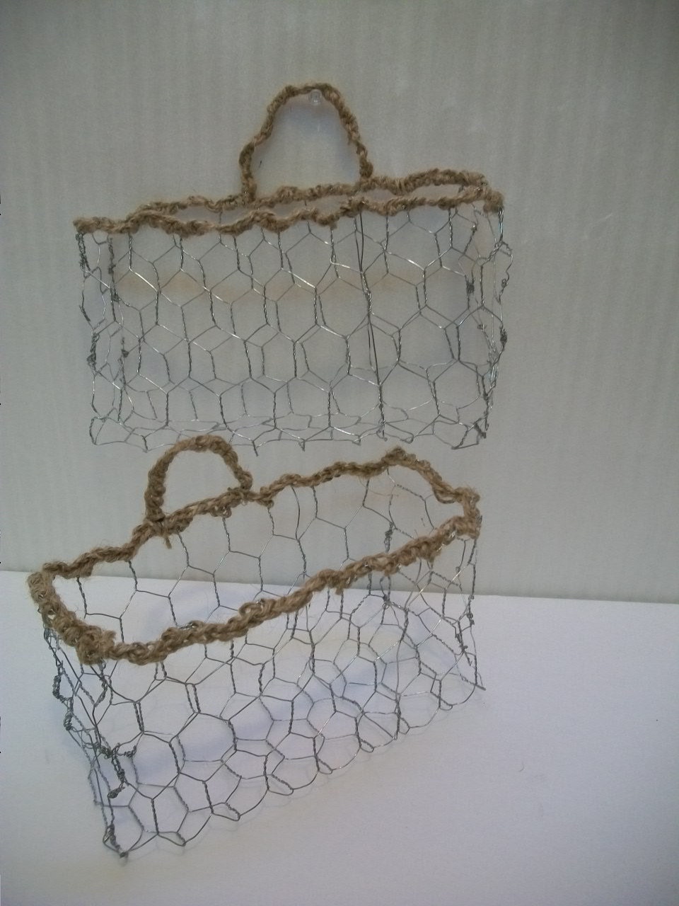 Handmade Chicken Wire Baskets Set of 2 Chicken Wire Basket