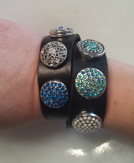 Items similar to Genuine Ginger Snaps Jewelry Black Leather Double