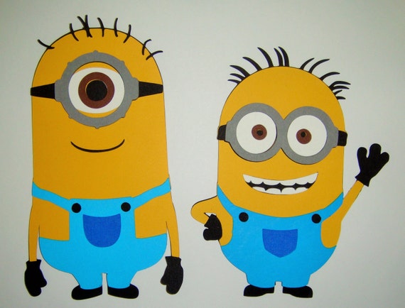 Minions Despicable Me Paper Die Cut Paper Piecing Scrapbook