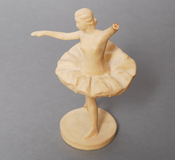Vintage plastic figurine woman ballet dancer by