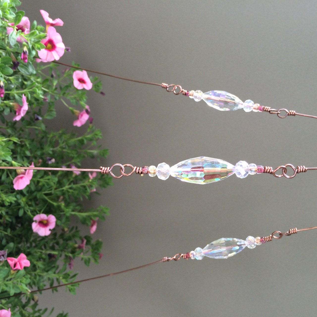 Venus Beaded Copper Wire Plant Hanger