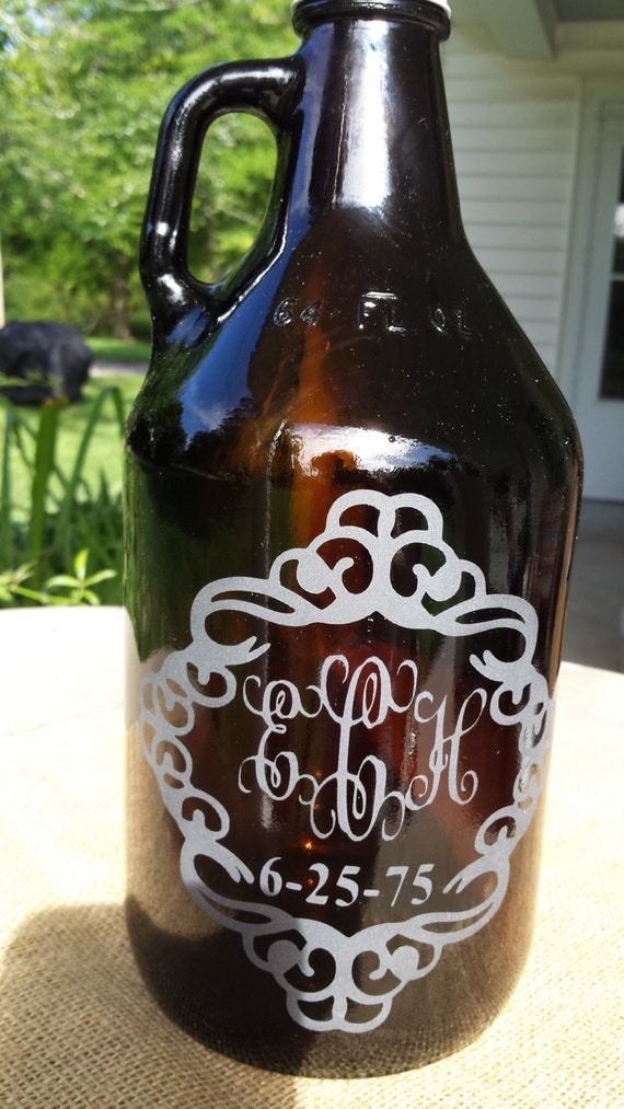 Engraved beer growler custom beer growler personalized name