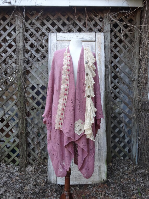 Crochet JacketVintage JacketBohemian by NineMusesofCrete on Etsy