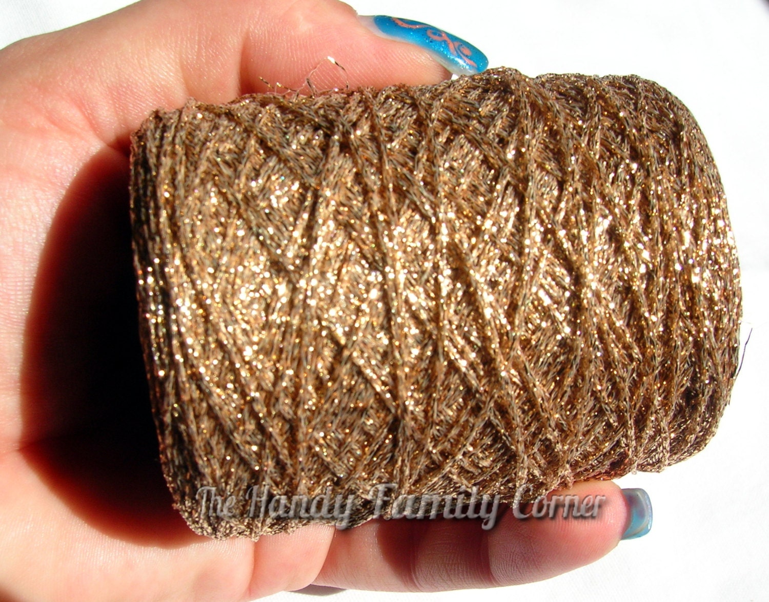Glitter Lurex Yarn Shine sparkle yarn gold color Natali