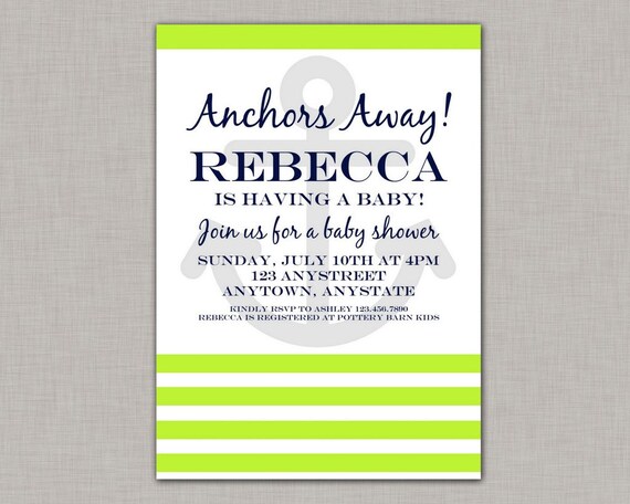 Nautical Baby Shower Invitation, Nautical Invitation, Nautical Party, Printable Il_570xn