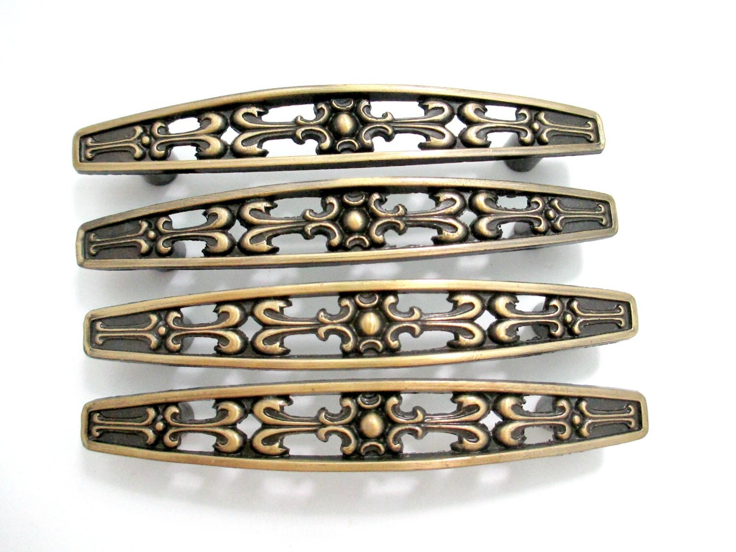 CLEARANCE Lot of 4 vintage drawer pulls 3″ centers CLEARANCE Furniture