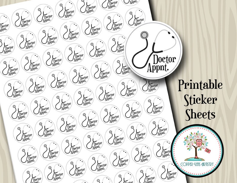 Printable Stickers Doctor Appointment Instant Download