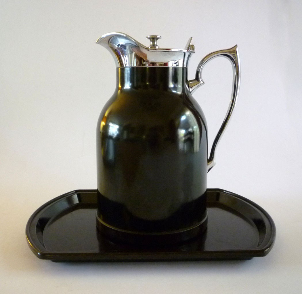 Bakelite Coffee Pot and Service Tray THERMOS STRONGLAS