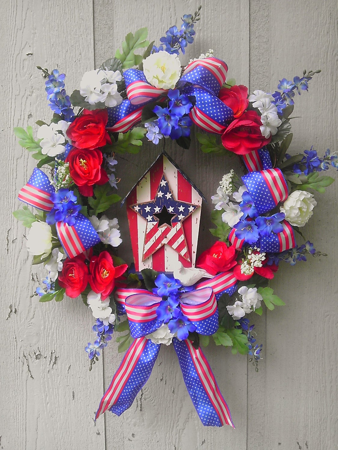 SALE....4th of July front door wreath decor Summer