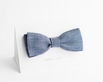 Houndstooth bow tie - double sided, MADE TO ORDER