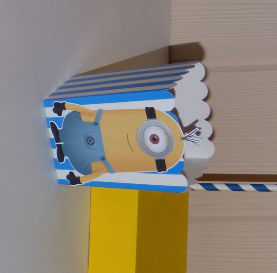 12 Minion Popcorn Boxes Despicable Me by PishPoshPartique on Etsy