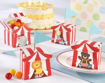 Circus Favor Boxes Circus Party Boxes Birthday Gift Boxes Party Favor Boxes Birthday Favor Boxes Circus Animal Favors Circus Favors