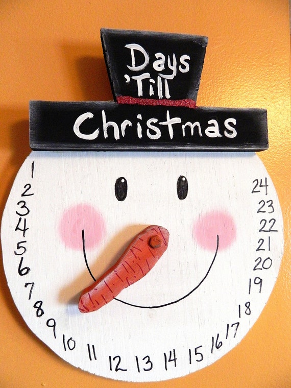 Download Snowman COUNTDOWN to Christmas Wall Hanging ADVENT Calendar