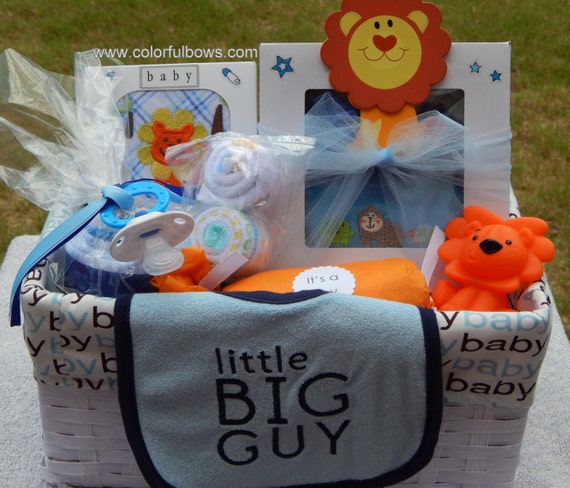 Premium Little Big Guy Baby Boy Gift Basket / READY TO SHIP