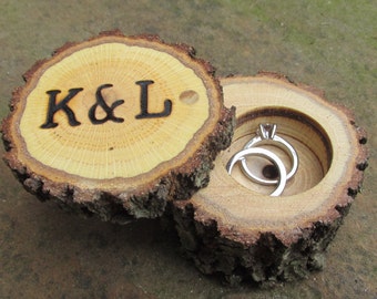 Rustic Wedding Ring Boxes | Wood Ring Boxes | Wooden Ring Boxes | Rustic Ring Bearer Ring Boxes | Country Wedding | Outdoor Wedding Ring Box