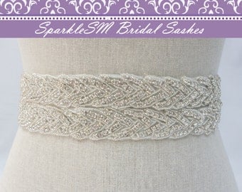Bridal Sash, Wedding Sash, Bridal Belt, Crystal Sash, Rhinestone Sash, Jeweled Belt, Wedding Gown Belt, Crystal Dress Sash Bridal Dress Sash