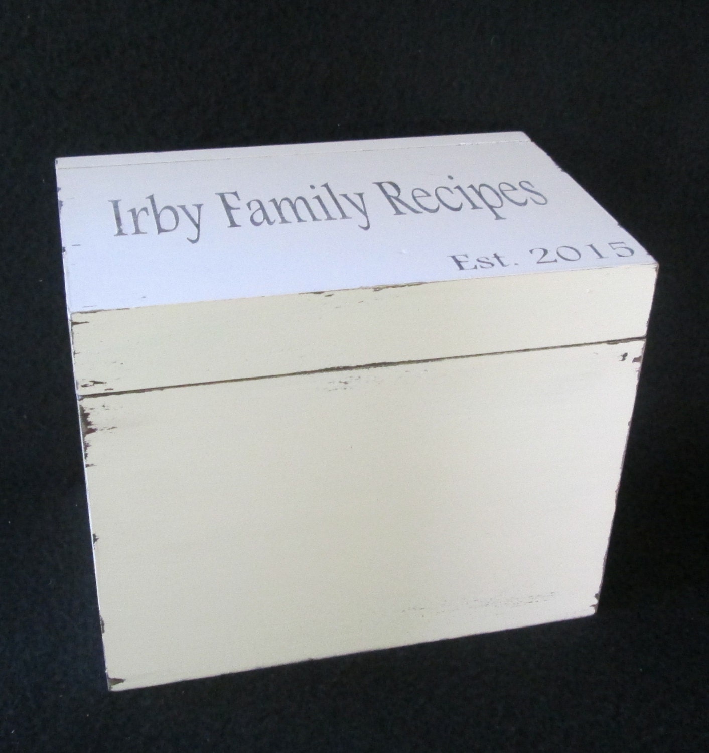 Wooden Recipe Box Custom Shabby Chic Recipe Box 4X6 or 5X7