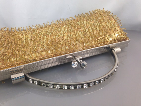 Sparkly Embellished Vintage Gold Purse With By Theoldjunktrunk