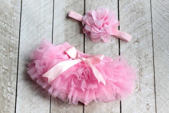 Baby Girl Ruffle Bottom Tutu Bloomer & Headband by coutureflower