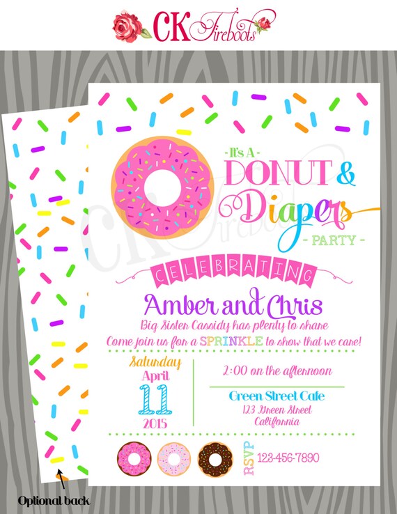 Donut Baby Shower Invitations 10