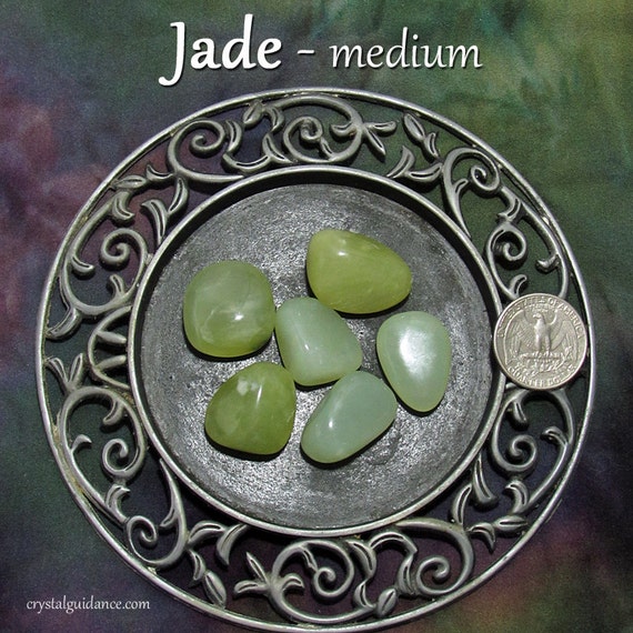 Jade Light Green medium tumbled stone crystals