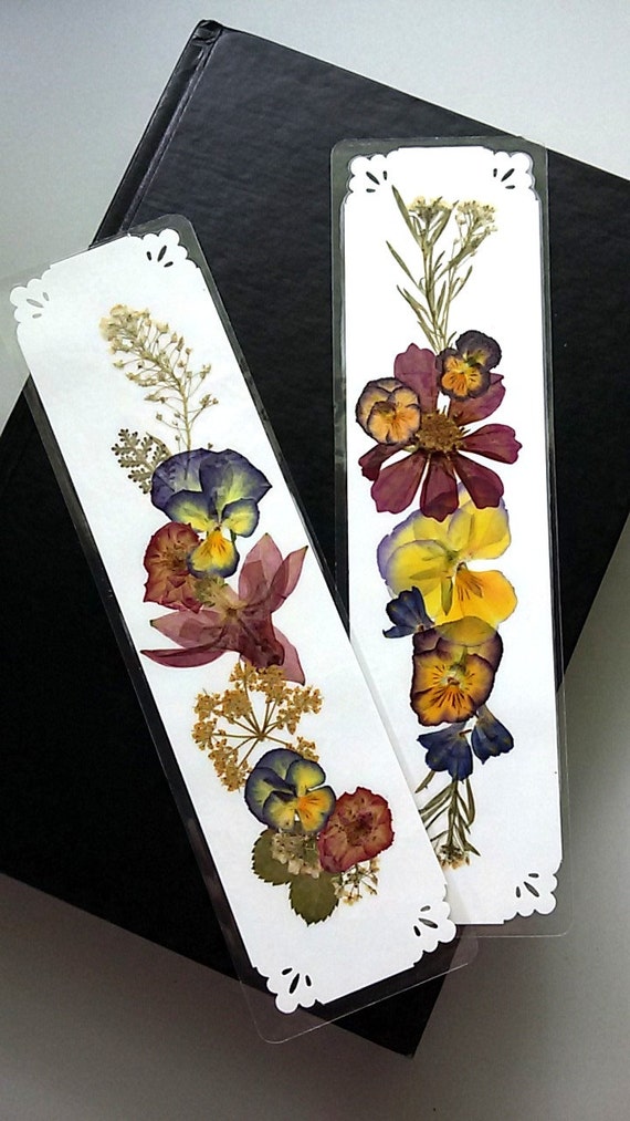 PRESSED FLOWER BOOKMARKS Handmade One of a Kind Nature