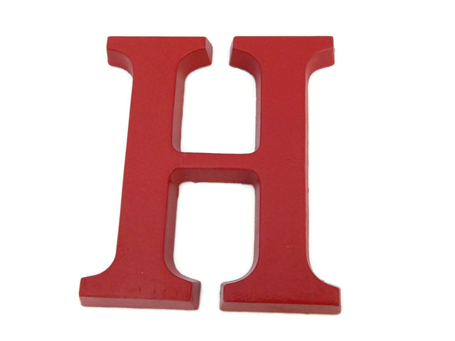 Vintage Red Salavaged Plastic Letter H Home by NatureCoastVintage