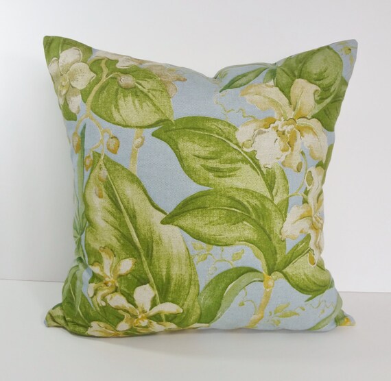 Tommy Bahama Tropical Blue and Green Decorative Pillow
