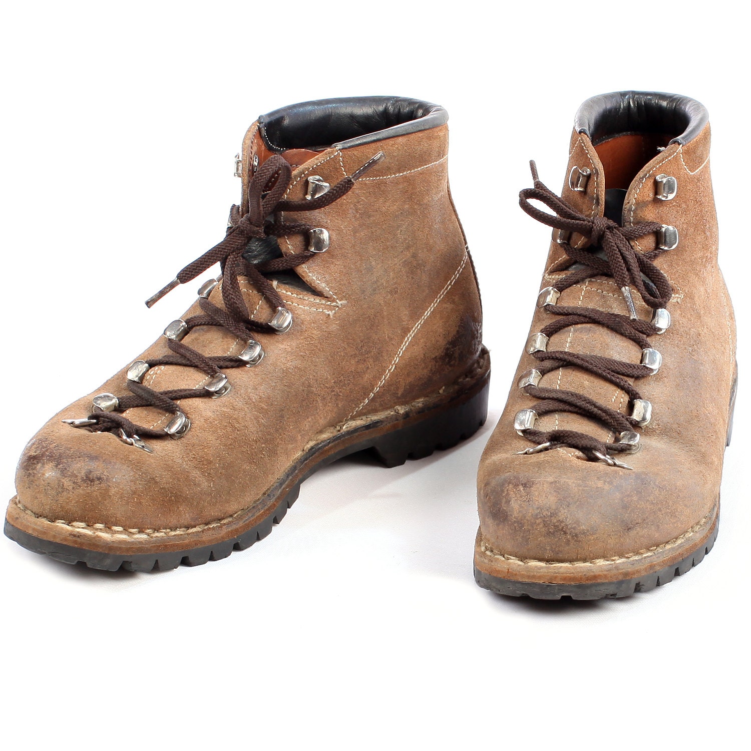 Mountaineering Boots LEATHER Swiss Boot 80s Brown Mountain