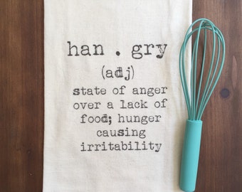 Hangry Flour Sack Tea Towel