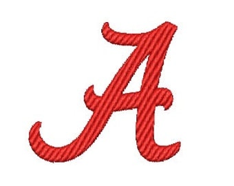 Alabama A Embroidery Font (569) Instant Download