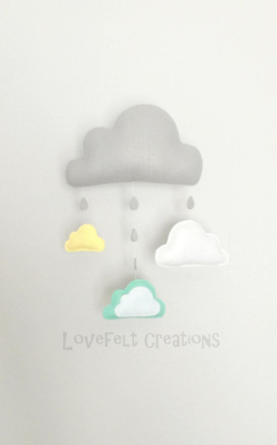 READY TO SHIP Baby mobile Clouds Mobile Baby by LoveFeltXoXo