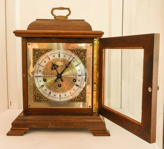 Hamilton Mantle Clock Gilded Face West Germany 2 by RescuedObjects