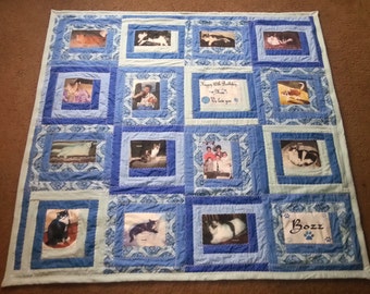 memory 16 photo quilt throw