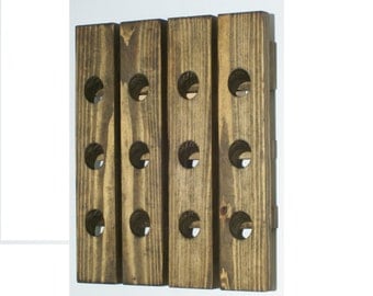 Hanging Wood Wine Rack Riddling Rack Traditional Walnut Finish
