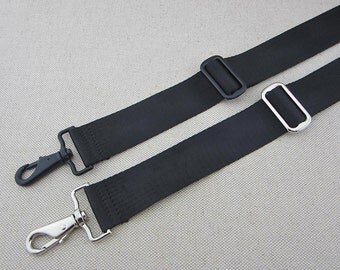 Black Adjustable Crossbody Purse Strap 3.7cm wide