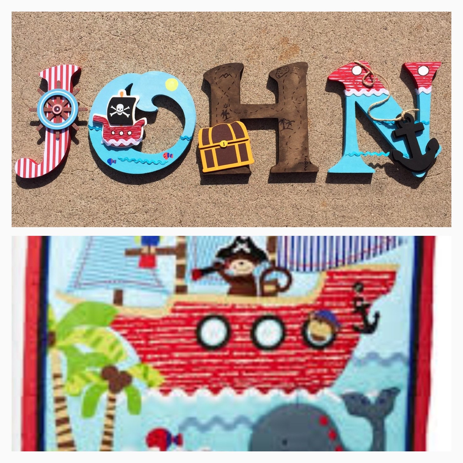 Pirate Wooden Letters Pirate Decor Pirate Letters Pirate