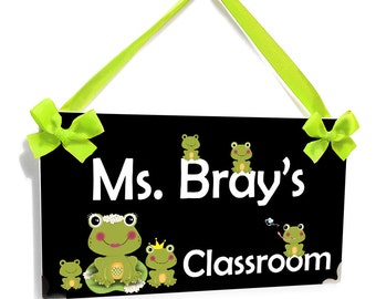 Teacher Name Sign owl themed teacher classroom door sign