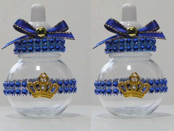 Royal Blue Baby Bottles Little Prince Baby by FavorsBoutique