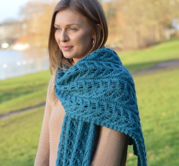 KNITTING PATTERN Kinvara Shawl Wrap Improving by Richmondhillknits