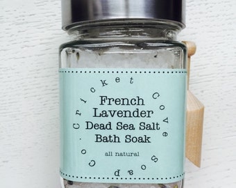 BATH SALTS - Lavender Bath Salts - Lavender Dead Sea Salt Bath Soak - All Natural Bath Salts - Vegan
