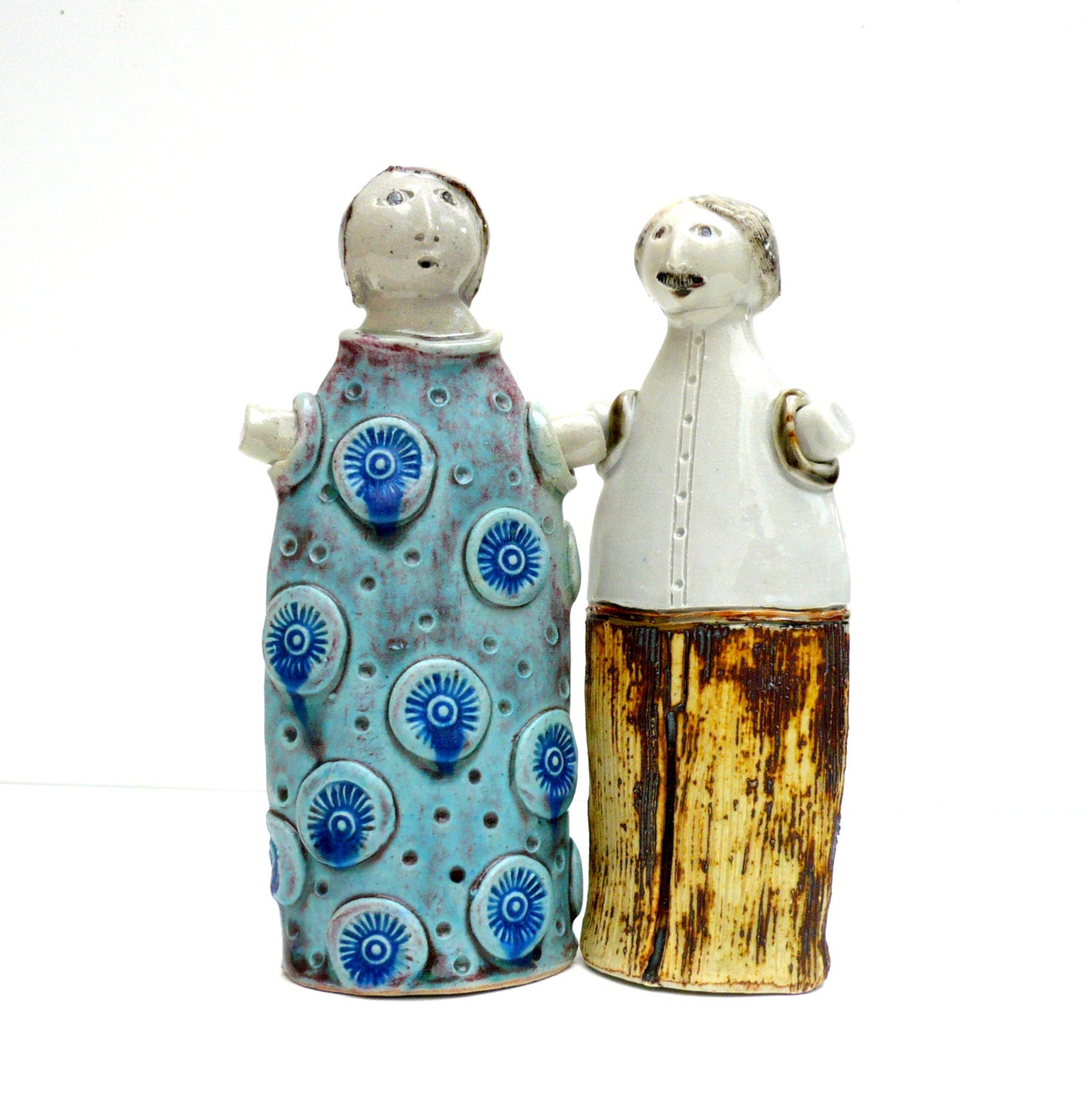 Ceramic Sculpture Happy Couple Wedding Gift
