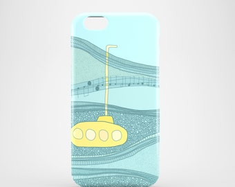 Yellow Submarine mobile phone case, iPhone 7, iPhone 7 Plus, iPhone SE, iPhone 6S/6, iPhone 5S/5 / illustration, The Beatles phone case