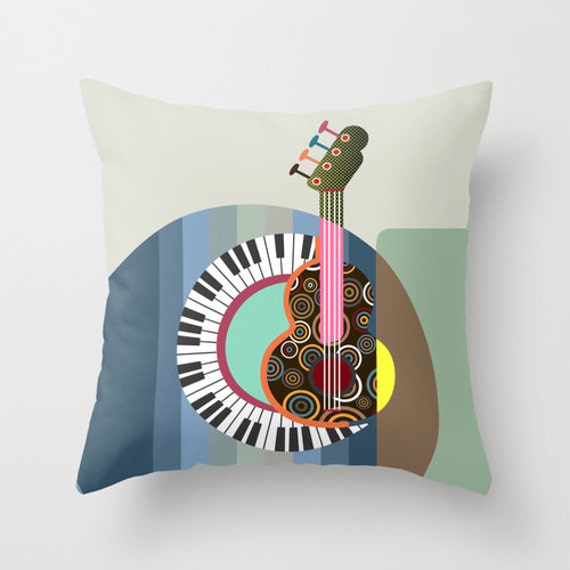 Music Pillow Pop Art Pillow Pillow Cover for Music Lovers