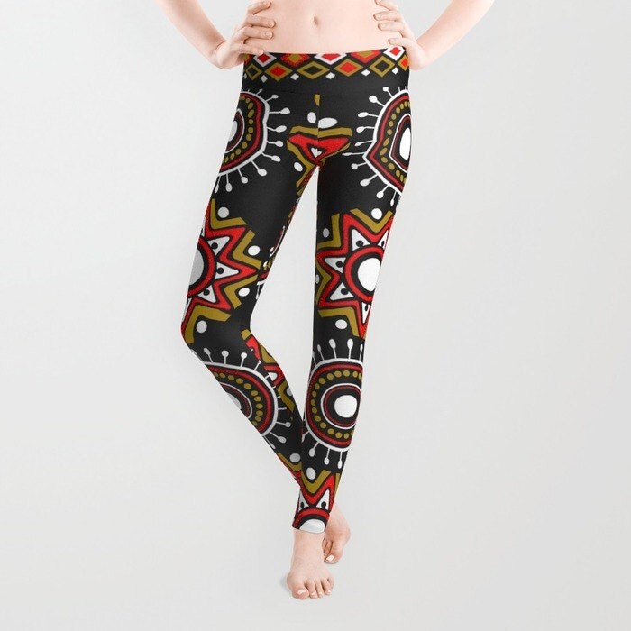Ankara Clothing Print Leggings, Afrocentric Clothing Ankara Fabric