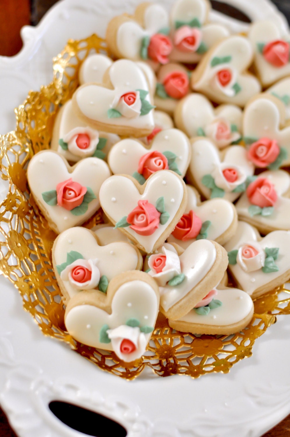 100 Pcs Mini Heart Cookie Favor Wedding Favors Bridal