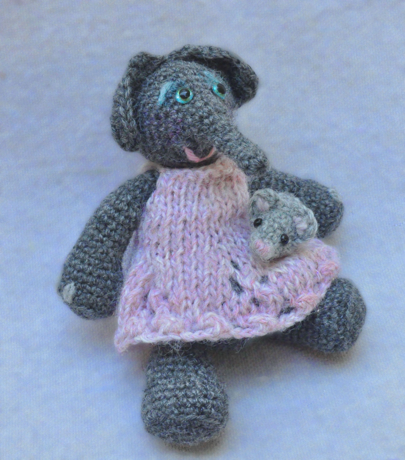 Miniature Elephant with pet mouse Priscilla